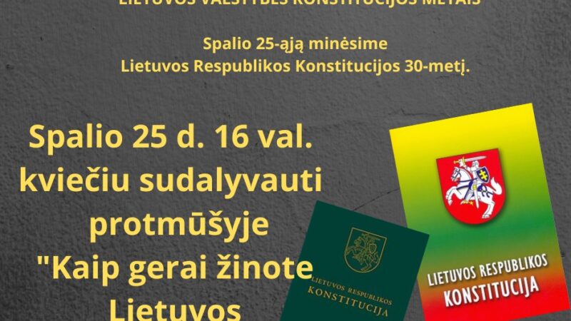 Protmūšis Lietuvos konstitucijos metai