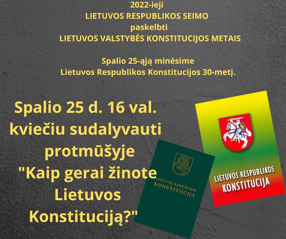 Protmūšis „Kaip gerai žinote Lietuvos konstituciją?”
