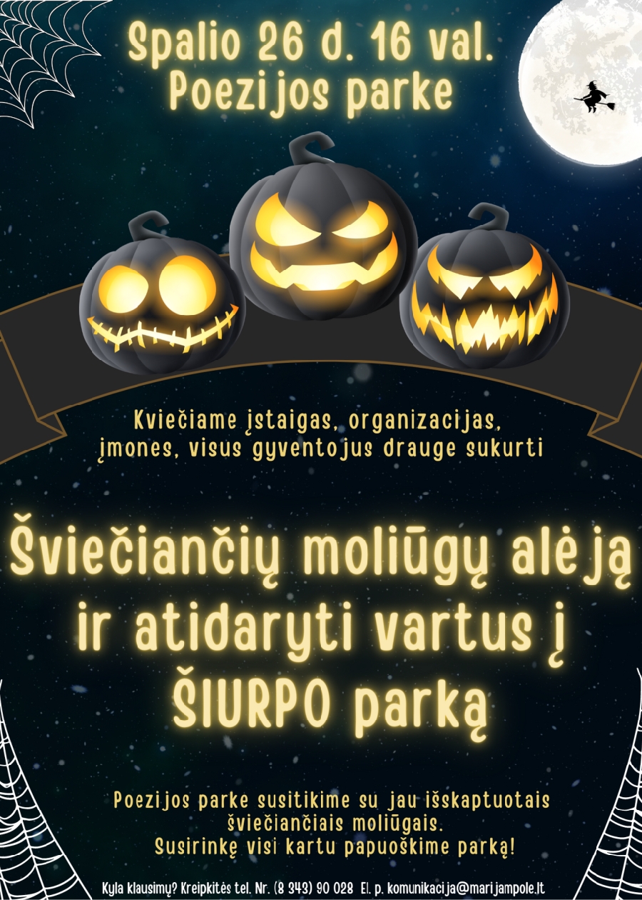 Kartu sukurkime šviečiančių moliūgų alėją!