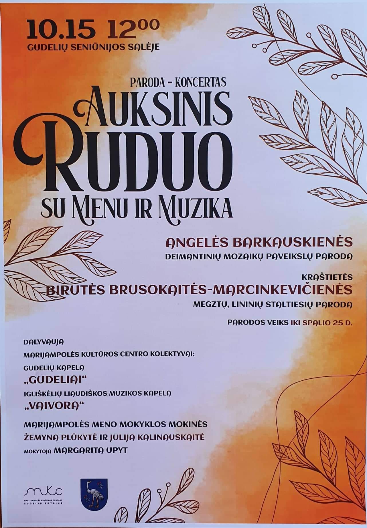 Paroda-Koncertas „Auksinis ruduo su menu ir muzika”