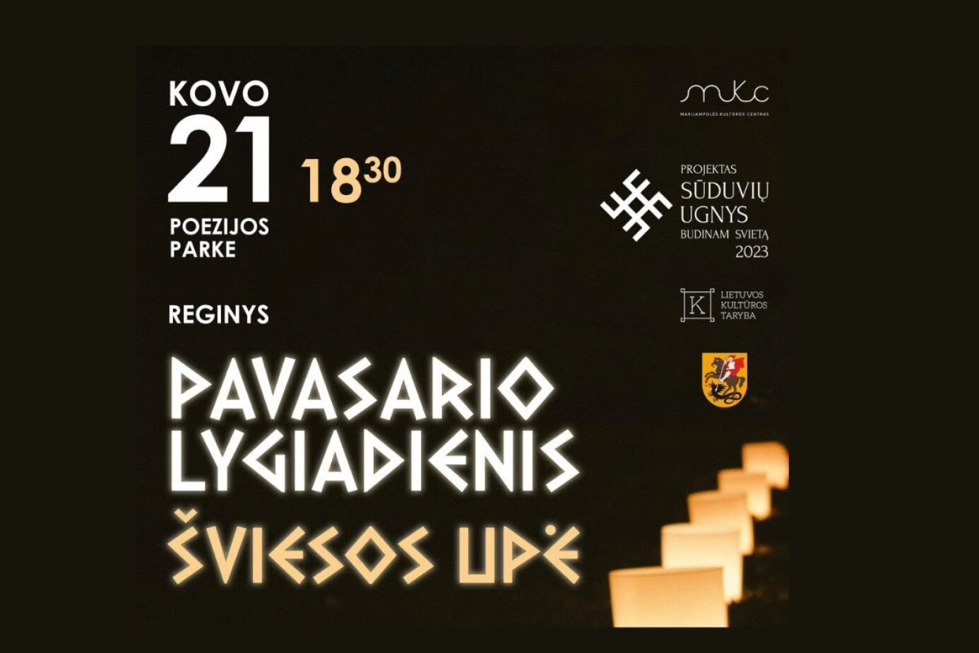 „Sūduvių ugnys – budinam svietą 2023”: kviečiame sukurti baltiškų ženklų ir raštų reginį „Pavasario lygiadienis – Šviesos upė“ Poezijos parke