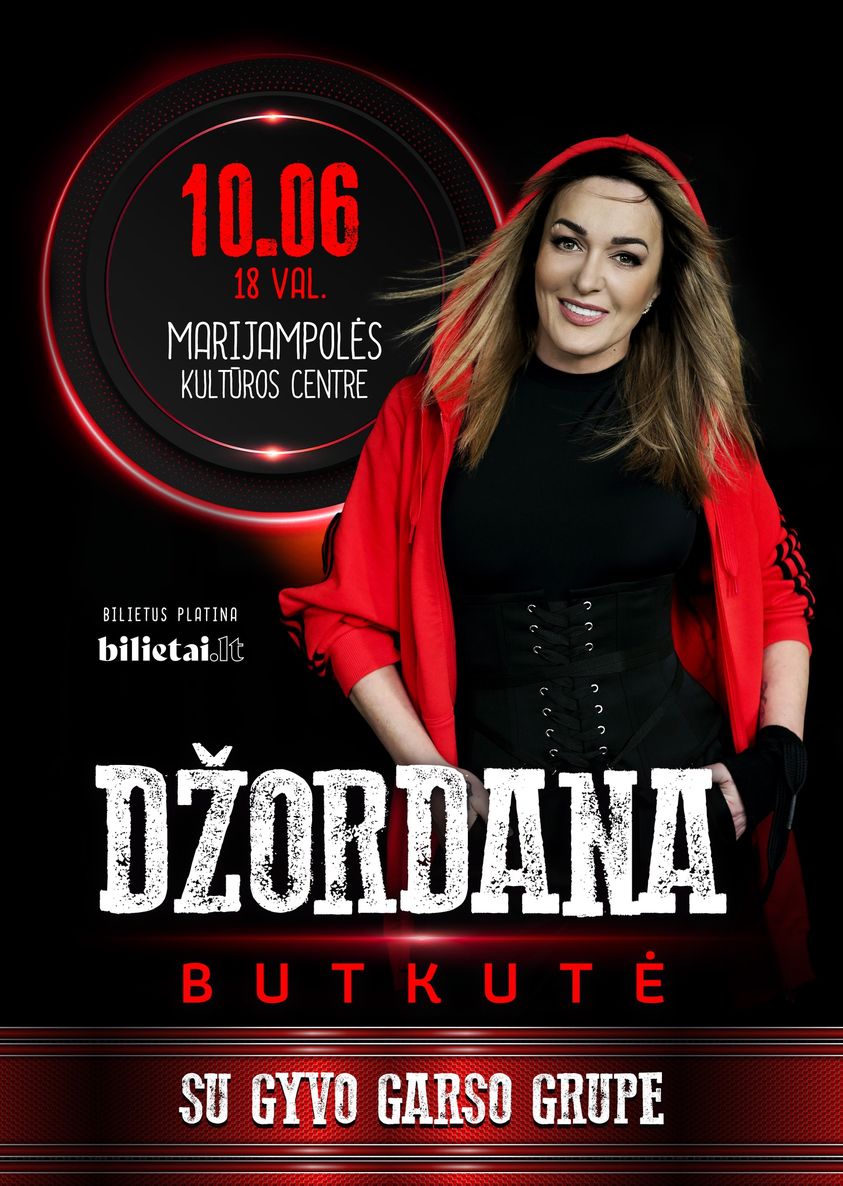 LAIMĖK DU BILIETUS Į DŽORDANOS BUTKUTĖS KONCERTĄ
